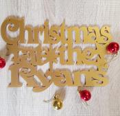 Christmas Family Name Sign - 5mm Gold Acrylic