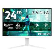 Philips Evnia 3000 24M2N3201P - LED monitor - gaming - 24" (23.8" viewable) - 1920 x 1080 Full HD @ 240 Hz - Fast IPS - 300 cd/m² - 1000:1 - HDR10 - 0.3 ms - HDMI, DisplayPort - white