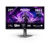 AOC AGON PRO AG276UZD - OLED monitor - gaming - 27" (26.5" viewable) - 3840 x 2160 4K UHD (2160p) @ 160 Hz - 1000 cd/m² - 1500000:1 - DisplayHDR 400 True Black - 0.03 ms - 2xHDMI, DisplayPort, USB-C - speakers - black