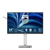 Philips 24B2N4200 - 4000 Series - LED monitor - 24" (23.8" viewable) - 1920 x 1080 Full HD (1080p) @ 120 Hz - IPS - 300 cd/m² - 1500:1 - 4 ms - HDMI, VGA, DisplayPort - speakers - silver, charcoal