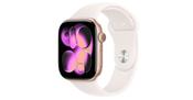 Apple Watch Series 11 GPS + Cellular 46mm Gold Titanium Case with Light Blush Sport Band - S/M