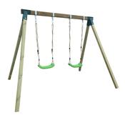 Wooden Double Swing Set - Pressure -Treated Timber Garden Swings (flat packed) image