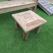 Wooden Outdoor Coffee Table — Handcrafted Garden Side Table - Collection Only image
