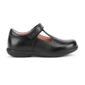 Geox J16FHB Naimara Girl, Black Leather