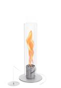 Höfats SPIN 900 Tabletop Fireplace – Grey Stainless Steel (40 x 9 cm)