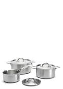 De Buyer Alchimy 6-Piece (3 Pot) Cookware Set with Stainless Steel Lids