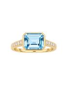 Blue Topaz &amp; Diamond ring image