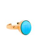 Turquoise Oval gold ring image