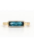 Blue Topaz &amp; Diamond ring image