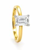 Emerald / Radiant Cut 2ct Lab Diamond Solitaire image