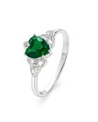 CZ Celtic Style Emerald Ring image