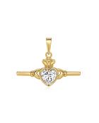 CZ G/PL Claddagh Pendant image