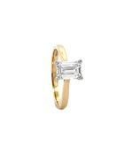 Emerald / Radiant Cut 2ct Lab Diamond Solitaire