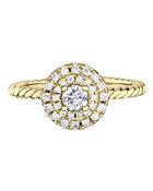 Double Halo .35ct Twist Shank Ring image