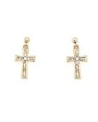 .33ct Diamond Cross 9ct Earrings image