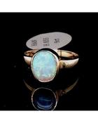 Syn White Opal 9ct Gold Ring image