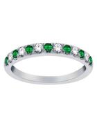 Emerald &amp; Diamond Eternity Ring image