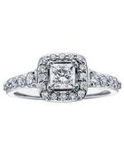 Cushion Set Square halo .80ct image