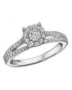 Starburst solitaire with split shoulders .54ct image