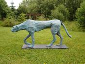"Ready To Run" Cheetah stalking sculpture. image