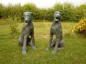 "Guardians Of The Gate" Irish wolfhound pair. image