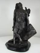 "Death Of A Hero" Cuchulainn tied to a standing stone.