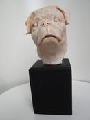 "Pug" Dog bust sculpture of a Pug. image