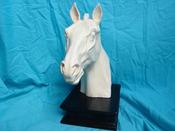 "Platted" Horse bust sculpture.