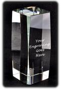 Cuboid Engraved Crystal Gift (Large)