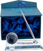 Optical Crystal Pen and Paperweight Set – Personalised and Engraved