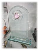 Jade Glass Crystal Clock-1