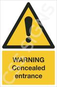 Warning Concealed Entrance Sign image