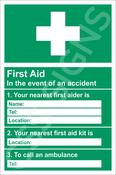 First Aid Information Sign