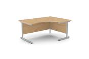 Beech 1.6m Radial Office Desk