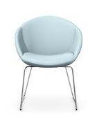 ELENA - Chair, Skid Metal Base