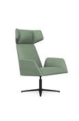 Manta Armchair Lounge Black 4 Star Base Headrest