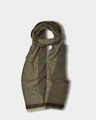 Moss/Charcoal Tweed Merino Lambswool Scarf image