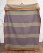 Heather Stripe Heron Lambswool Throw Blanket image