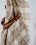 Fawn Plaid Drumin Mohair Throw Blanket image