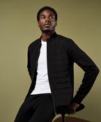 Regular fit quilted full-zip sweatshirt