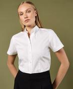 Women's corporate Oxford blouse short-sleeved (tailored fit) image