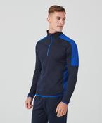 ¼ zip mid-layer with contrast panelling image