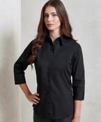 Women's ¾ sleeve poplin blouse image