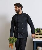 Studded front long sleeve chef's jacket image
