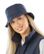 Deluxe washed cotton bucket hat with side mesh panels image