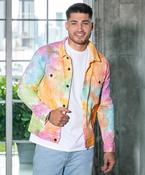 Tie-dye denim jacket image