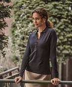 Women’s luxury stretch long sleeve polo (146) image