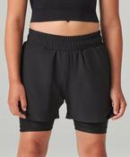 Kids double-layer sports shorts image