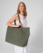 Garment-dyed oversized tote bag image