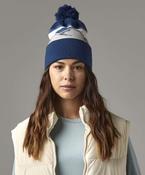 Mountain peaks pom pom beanie image